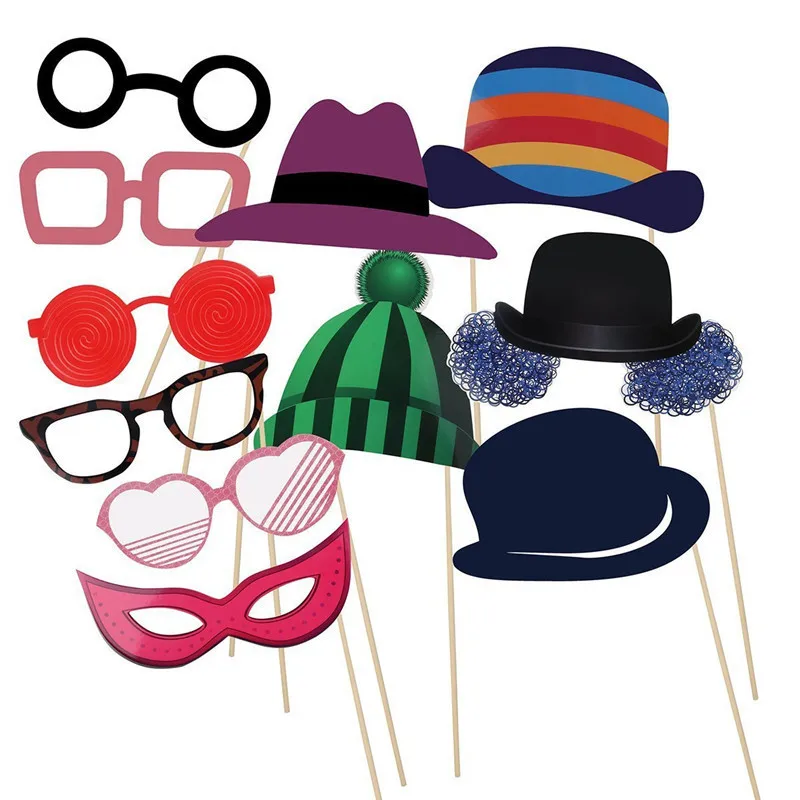 58 шт. забавные очки фотобудка набор для вечеринки шляпа с усами маска для губ реквизит для фотографий Свадебные украшения на день рождения для взрослых