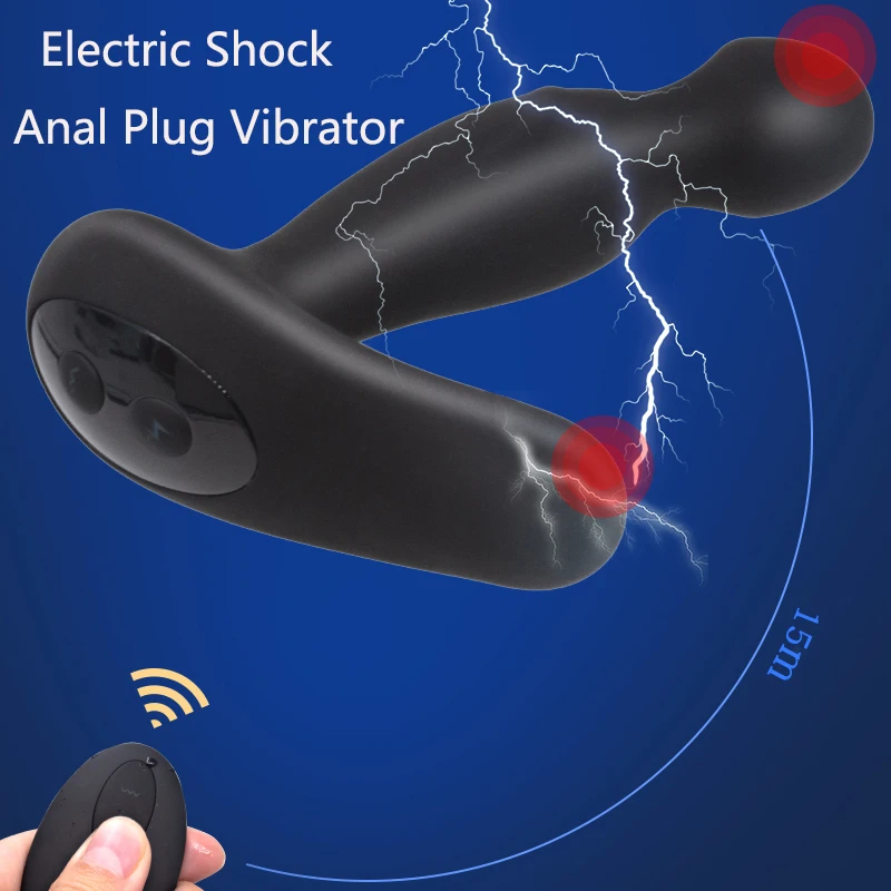 Remote Electric Shock Male Prostate Perineum Massage Anal Plug Vibrator Sex Toys For Men Wave Therapy Medical Dilator Tease | Красота и