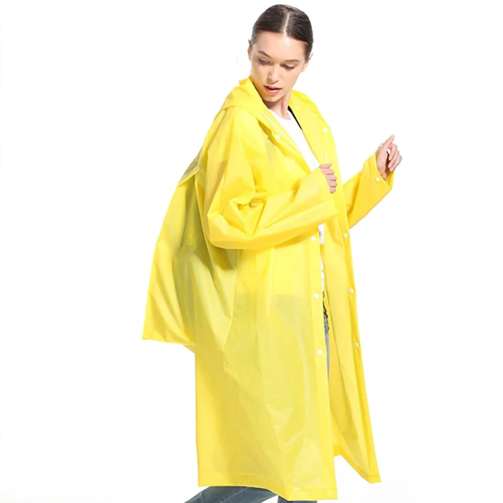 1pcs Multifunction Raincoat Clear Plastic Thick Rain Coats Rainwear Universal Waterproof Hooded Schoolbag Woman Raincoat