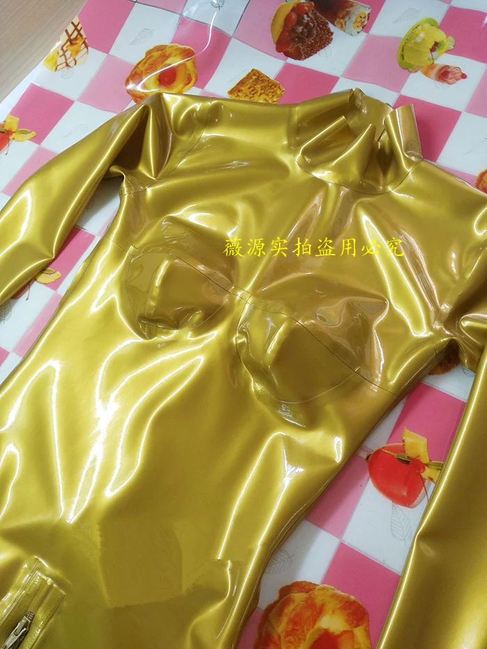 Sexy-Women-Gold-Full-Latex-Catsuit-Rubber-Bodysuit-3D-Bra-Females-Custom Made-Zentai-Cosplay-3
