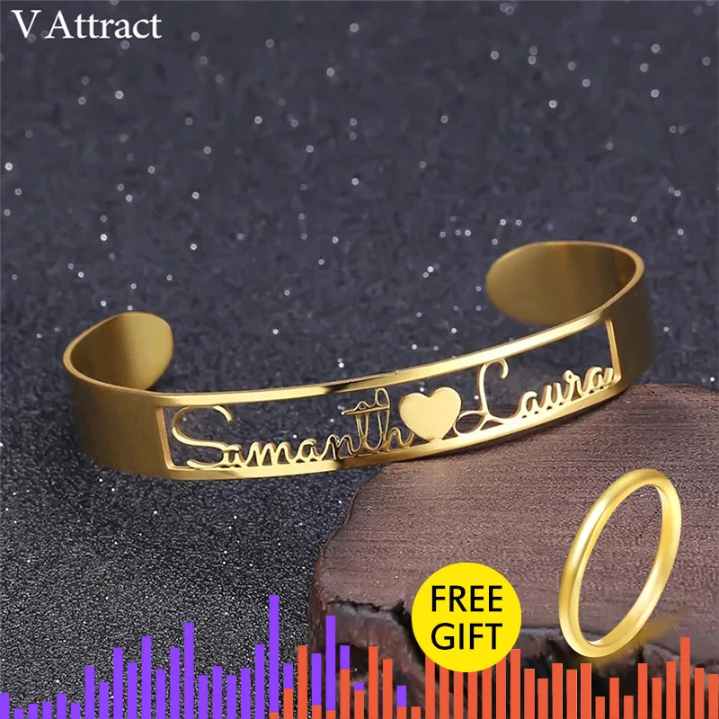 Cutomized Name Cuff Bracelet Stainless 