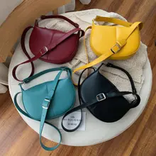 Одноцветные седельные сумки из искусственной кожи для женщин маленькая дамская сумка через плечо женские дорожные сумки и кошельки