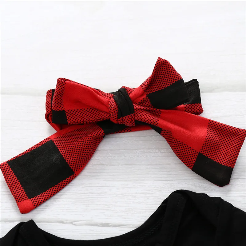 4pcs Autumn Children Baby Boy Cotton Red Black Plaid Cool Little Man Clothing Set Infantial Long Pants Baby Spring Clothes Set