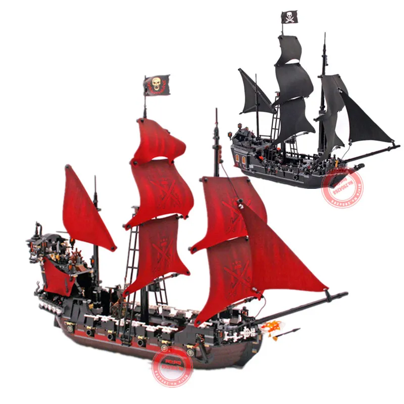 Najtaniej Nowość czarna perła zemsta królowej anny pasuje do Legoings piraci statek z karaibów klocki klocki prezent dla dzieci urodziny