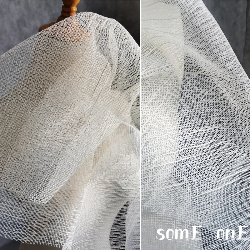 Black and White Irregular Fishing Net Lace Fabric Mesh Skirt Clothing Diy  Handmade Curtain Designer Fabric Materials for Sewing - AliExpress