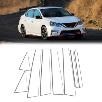 

Car Window Pillar Post Cover Trim Accent Sticker Accessories for Nissan Sentra 2013-2017