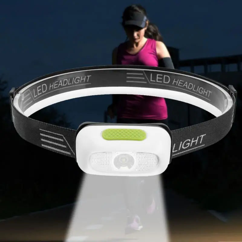 2019 Outdoor camping Portable mini LED Headlamp USB charging Night Running Fishing Camping Hiking headlights flashlight Sport