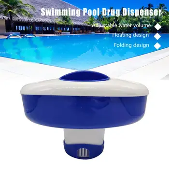 

Swimming Pool 10" Large Foldable Automatic Disinfection Dosing Device Floater Floating Chlorine Dispenser Tablet