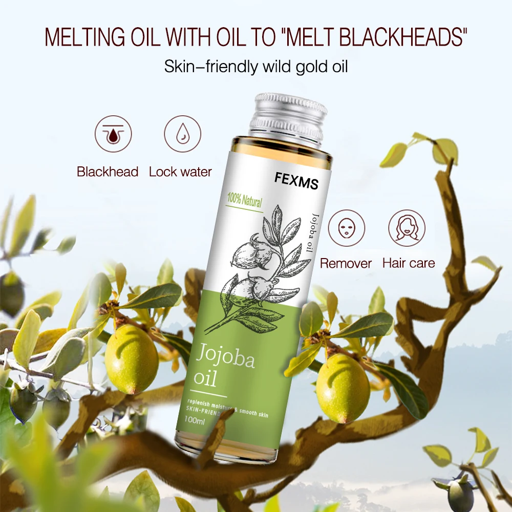 100%Pure Natural Jojoba Oil, Pure Cold Pressed Natural Unrefined Moisturizer for Repair Injured Skin, Hair, Body and Nails 100ml 2