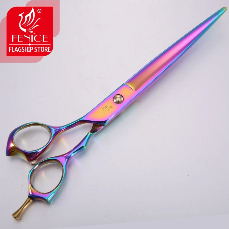 

Fenice Purple 7.5 Inch Professional Pet Dog Grooming scissors Cutting Straight Shears for Dogs