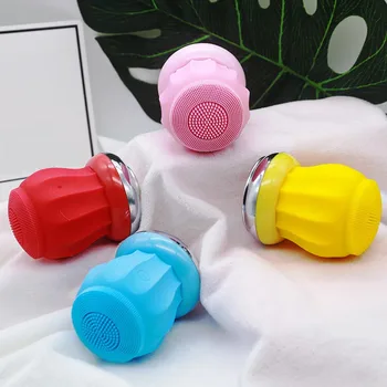 

Multi-Function Silicone Ultrasonic Face Cleanser Waterproof 4 Gears Rechargeable Vibration Facial Pore Cleaning Device Blue