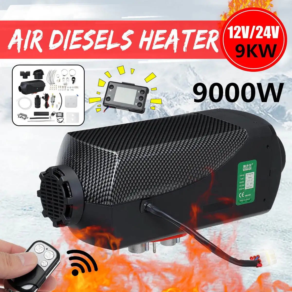 Автомобильный обогреватель 9KW 24V дизелей обогреватель стояночный отопитель с пультом дистанционного управления Управление ЖК-дисплей мони... Автомобильный обогреватель 9KW 24V дизелей обогреватель стояночный отопитель с пультом дистанционного управления Управление ЖК-дисплей мони...