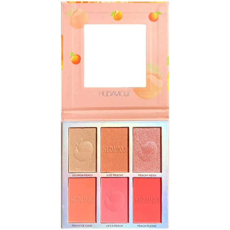 6 Color Matte Highlighter Palette Pearly Blush Shiny Eyeshadow Palette Multifunctional Face Makeup Female Cosmetics