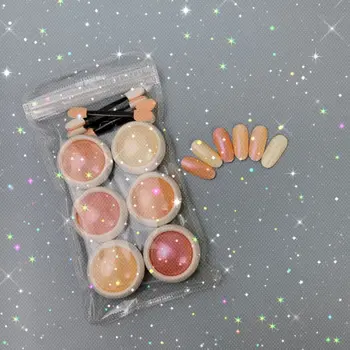 

6 Boxes Nail Powder Glitters Gradient Fairy Rainbow Manicure Nail Art Decoration