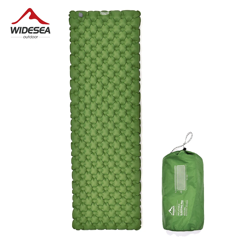 Widesea Camping Single Inflatable Mattress Outdoor Sleeping Pad Bed Ultralight Beach Air Mat