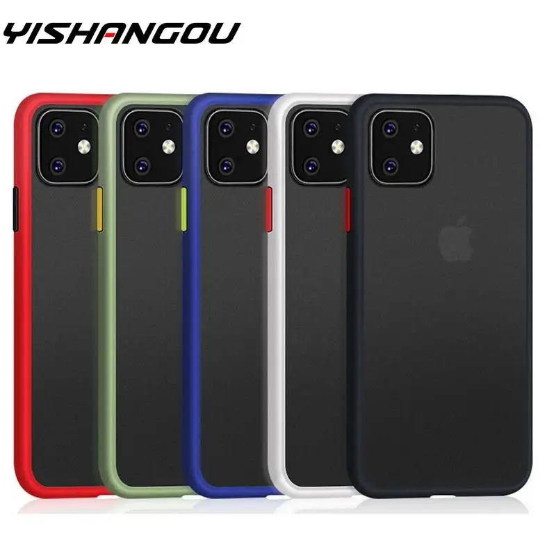 

YISAHNGOU Phone Case For Apple iPhone 11 Pro Max Shockproof Bumper Matte Clear Hard Back Case Cover For iPhone 11 Pro Max 2019