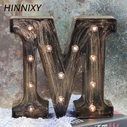 Hinnixy 26 букв светодиодный неоновый USB ночник алфавит, цифры Праздничная Свадебная вечеринка День Святого Валентина подарок украшения
