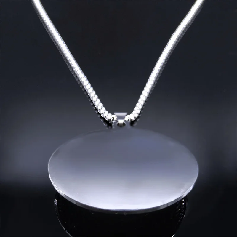 Stainless Steel Bohemia Natural Stone Vintage Necklaces Women Silver Color Oval Chain Necklace Jewelry Reiki Healing Gift N8150