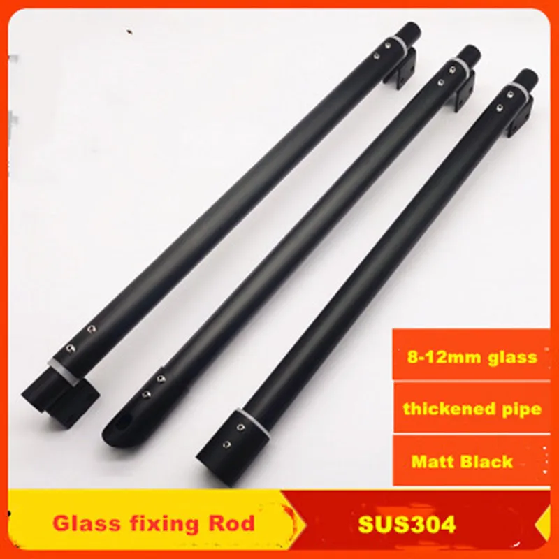 1PC Stainless steel 304 Shower Glass door fixed rod/clip Bathroom glass support bar
