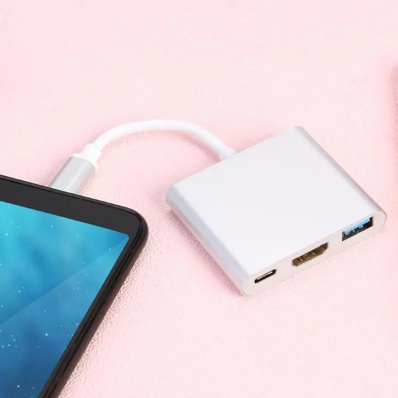 USB 3,1 type-C концентратор к HDMI адаптер 4K USB3.0 USB-C зарядка PD порт конвертер Максимальная скорость передачи данных 5 Гбит/с