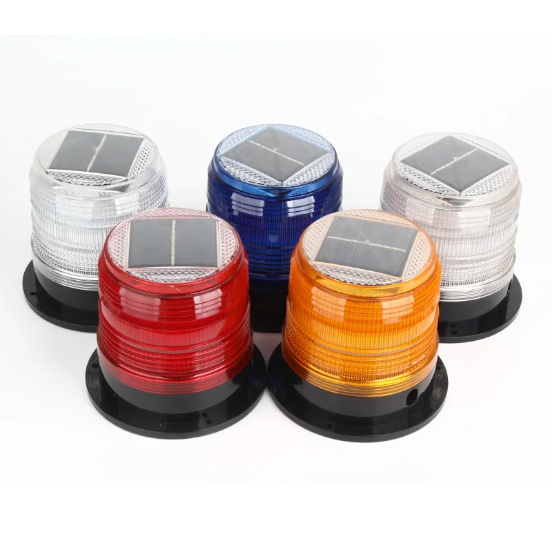 

solar warning strobe light mini strobe warning light led traffic and road Beacon Light Strong magnetic red wihte blue orange