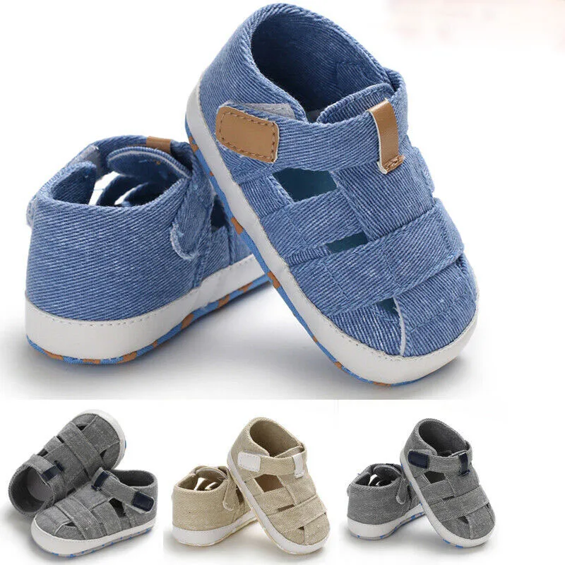 Baby Sandals For Toddler Infant Canvas Shoes Little Boys Kids Prewalker First Sandals Clogs casual shoes baby girl shoes
