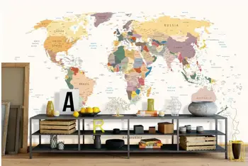 

CJSIR Custom Wallpaper Mural Ultra HD World Map Living Room Sofa Background Wall Decorative Painting 3d Wallpaper Home Decor