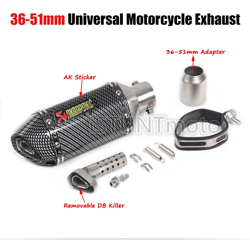 Akrapovic выхлопной универсальный мотоцикл Escape модифицированный 51 мм мотоциклетный крест Глушитель со съемным дБ убийца для Honda MSX125 GTR150