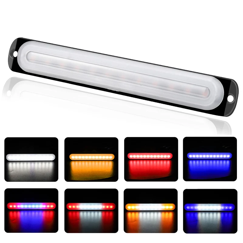 Luce Di Emergenza Universale Per Auto Lampada Stroboscopica Ultrasottile Della Polizia Led Bar Spia Di Avvertimento Veicolo Camion Side Turn Torcia Lu