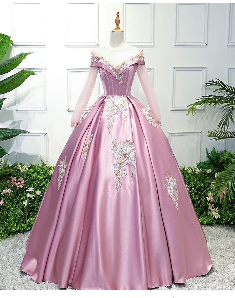 Бальные платья Атласное Бальное платье Дубай Саудовская Арабский vestido de 15 anos Дебютант сладкий 16 платье баллклид с открытыми плечами
