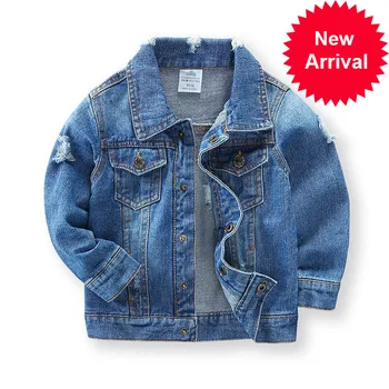 

Jean Newest 2-12 years Baby Denim Jacket Spring Autumn Children's Clothing Children's Long-sleeved Lapel Shirt for Children