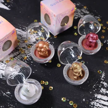 

3D Animal Shape Glitter Shimmer Eyeshadow Highlighter Eyes Face Makeup Diamond Shine 4 Color Pigmented Face Highlighter Makeup