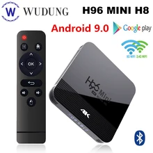 H96 мини H8 Android 9,0 Смарт ТВ приставка RK3228A 4K HD Google Play Store телеприставка 2,4G и 5G двойной Wifi BT4.0 домашний медиаплеер коробки