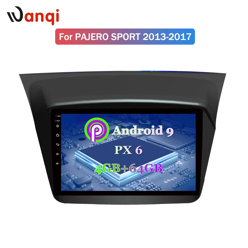 Discount Car Multimedia player 2din 9" Android 9.0 car GPS Radio for MITSUBISHI PAJERO Sport/L200/2006+ Triton/2008+ PAJERO 2010 1