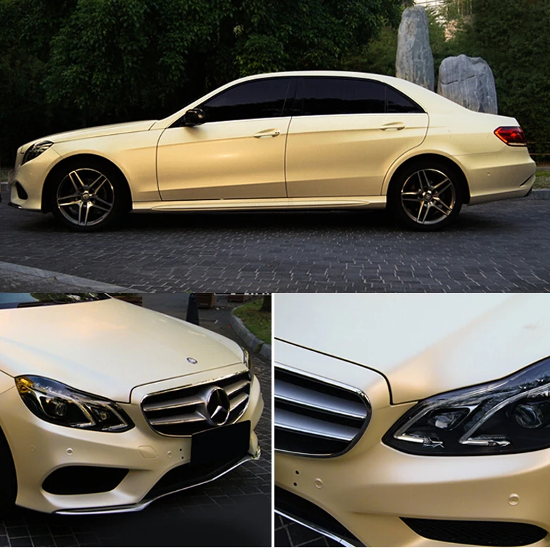 Light Gold Brushed Metallic Vinyl Wrap-1