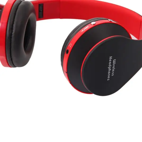 Black and Red Wireless Wire NX 8252 Sports Bluetooth Headphone with Mic for iPhone iPad PC
