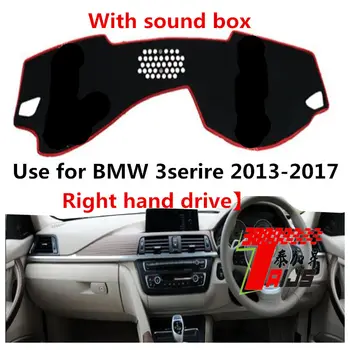 

Taijs right hand drive car dashboard cover for BMW 3 series 2013-2017 with sound box comfortable polyester fibre avoid sun