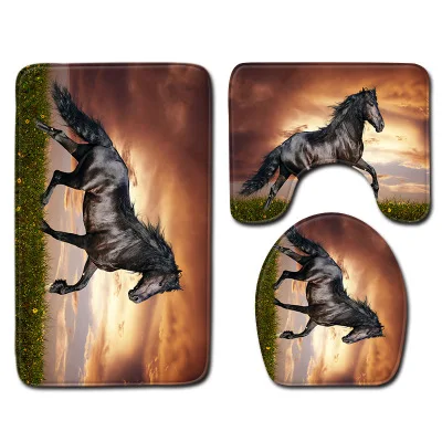 Bathroom Decorative Carpet Non-Slip Mat Set Water-Absorbing Non-Slip Mat For Bathroom Animal Tree Cartoon Various Prints - Цвет: 45x75CM