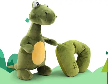 

U-shape Neck Pillow 2-in-1 Dinosaurs Transformable Travel Pillow Cute Convertible Dinosaurs Plush Toy/Doll Nap Pillow