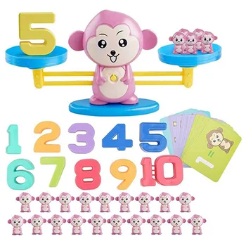 

Money Math Number Balance Arithmetic Board Game Match Balancing Scale Montessori Learn add and subtract Toy For Children