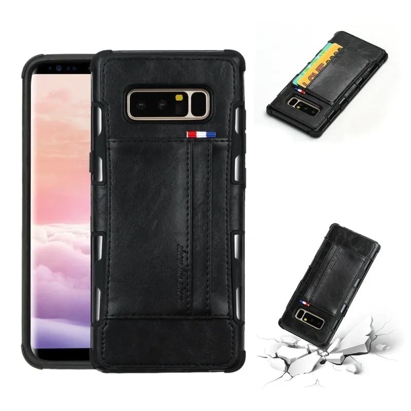 Роскошный кожаный чехол в стиле ретро для samsung Note 8, 9, 10 Plus, задняя крышка со слотом для карт, для samsung S8, S9, S10 Plus, противоударный чехол для телефона