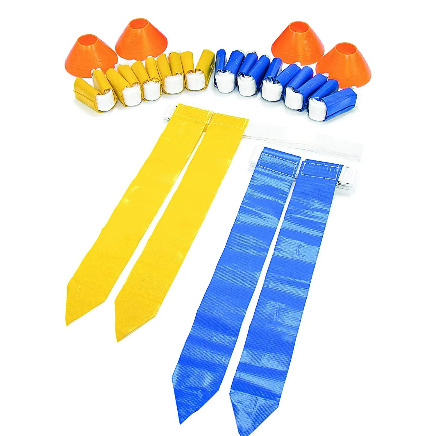 14Pcs Flag Football Set 8 Belts 4 Cones Training Accessories for Player | Электроника