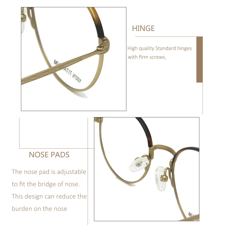 Круглые очки из чистого титана, оправа для мужчин, брендовая оптическая оправа для близорукости, ультра-светильник, оправа для очков, женские очки с полной оправой