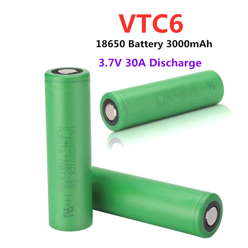 100% New original 3.7V 3000 mAh Li ion rechargeable 18650 battery for us18650 vtc6 20A 3000mah for Sony toys tools flashlight