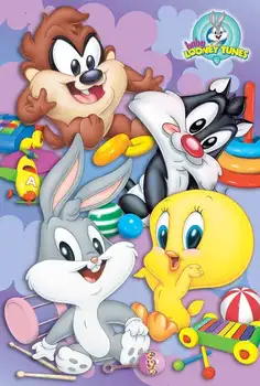 

DIY 5D Diamond Painting by Number Kits Baby looney tunes poster Full Round Drill Rhinestone Embroidery Cross Stitch Gifts