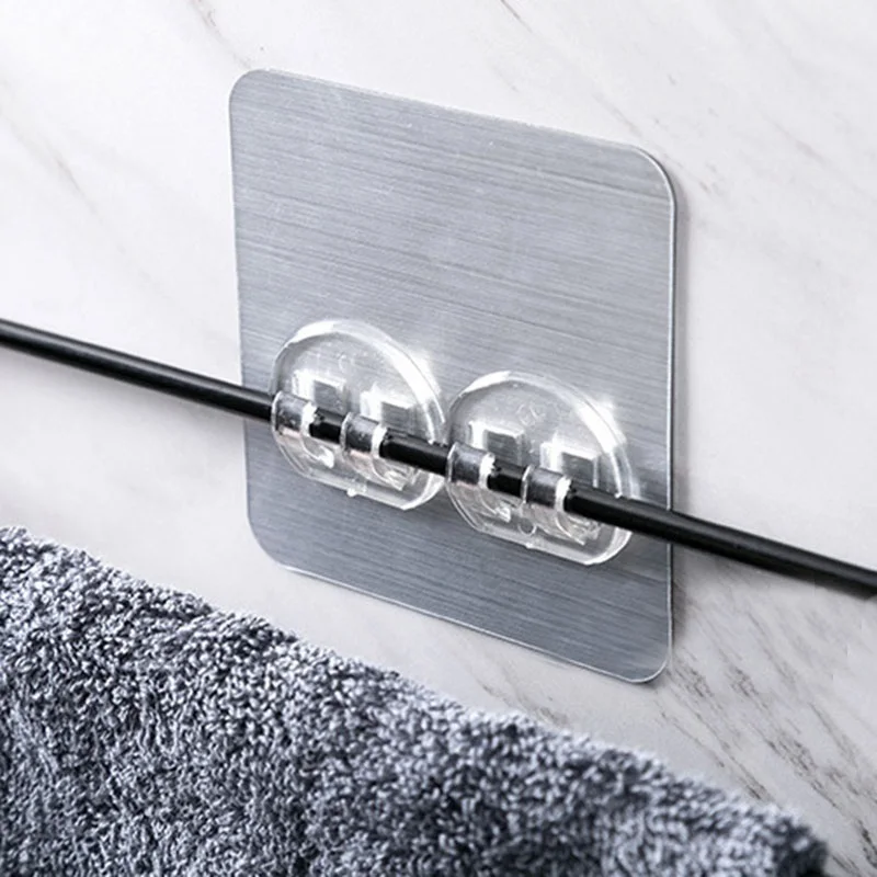 Soporte fuerte para estante de pared, adhesivo sin pegamento, pegatinas mágicas, hebilla, nuevo
