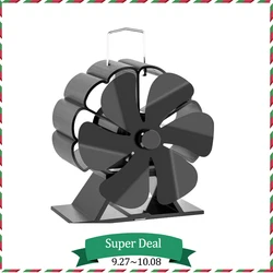 6-blade Stove Fireplace Fan Effecient Heatpowered Log Wood Burner Stove Fan Ecofan Quiet Heat Distribution