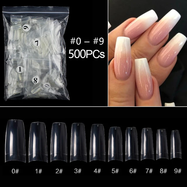 100 500pcs Half French False Nail Art Tips Acrylic Clear Transparent Natural Fake Nails Uv Gel Manicure Ultra Flexible Tip Lot False Nails Aliexpress