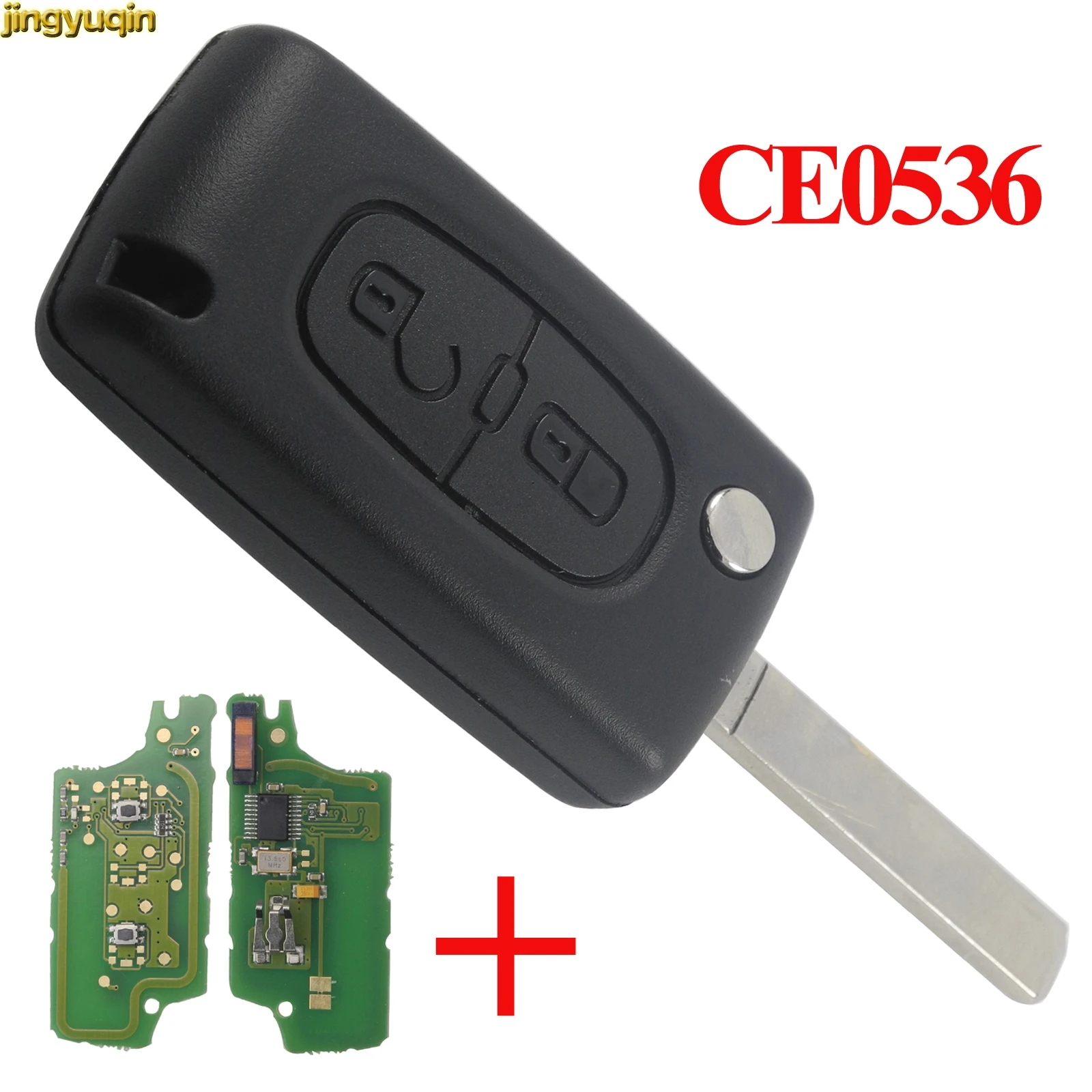 2 Button Remote Key with ID46 Electronic Chip inside 433MHz for Peugeot 307+VA2 