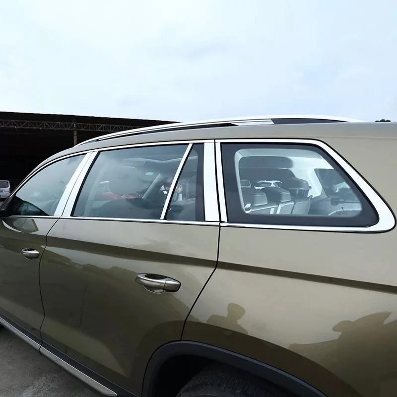 Внешняя Отделка Автомобиля Оконная стойка из нержавеющей стали наклейка Литье отделка для Skoda Kodiaq аксессуары для укладки